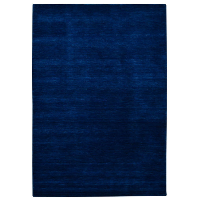 9' X 12' Wool Hand Woven Area Rug - Navy Blue