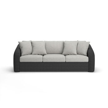 Millennium by Ashley Baymont Cove gray sofa with cushions‑sealed finish
