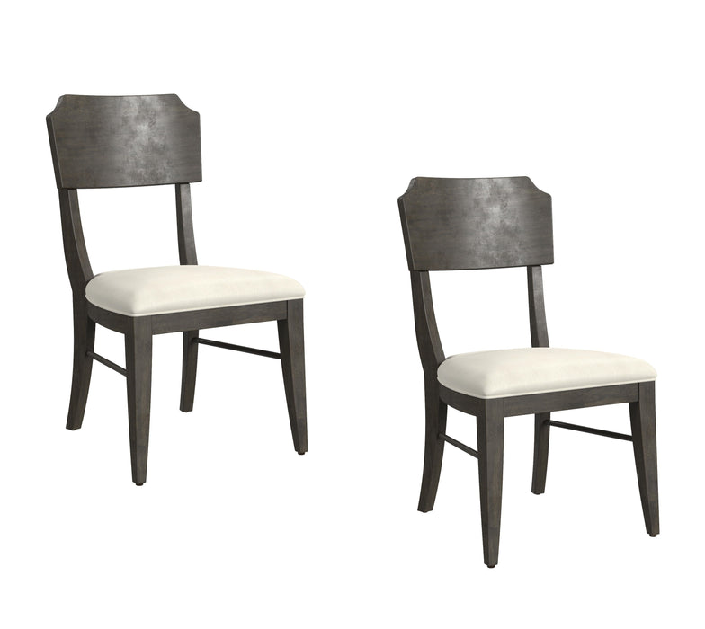Kellan - Dining Chair (Set of 2) - Charcoal Gray / Dawson Paltinum Fabric