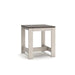Signature Design by Ashley Vista Highlands rectangular coffee table with rustic wood finish and trestle base