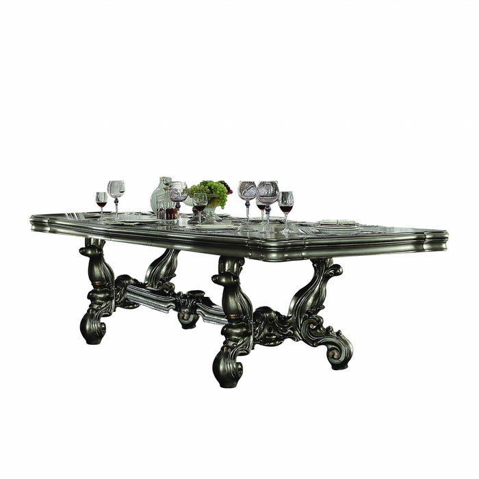 46" Solid Wood Trestle Base Dining Table - Green