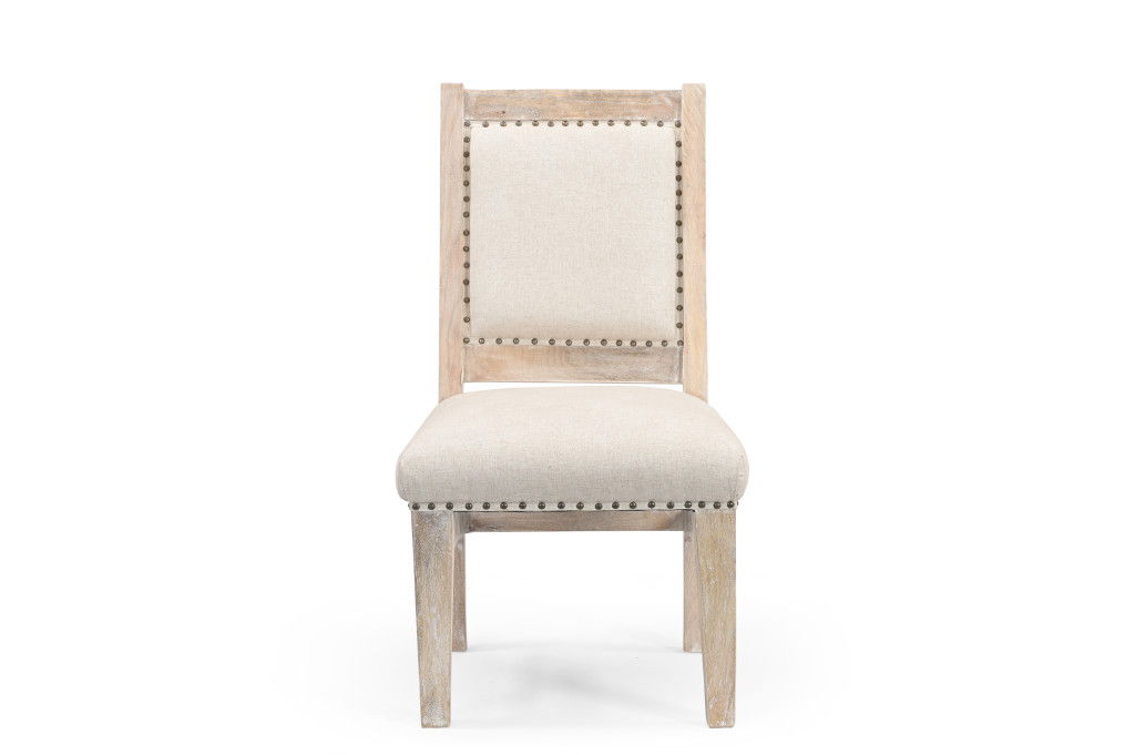 Side Chair - Beige And White