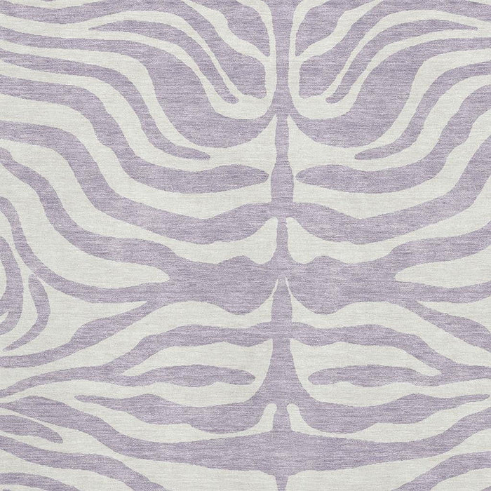 10' X 14' Animal Print Washable Area Rug With UV Protection (681779) - Lavender / Ivory