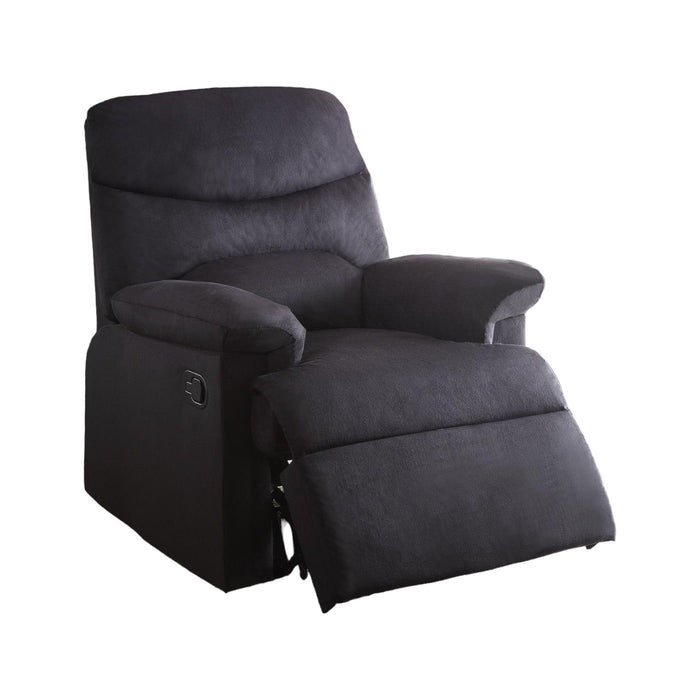 Microfiber Manual Recliner - Black