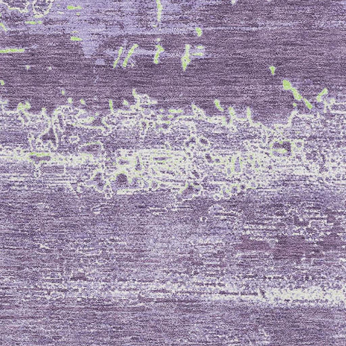 10' X 14' Abstract Washable Area Rug With UV Protection (701111) - Purple / Ivory
