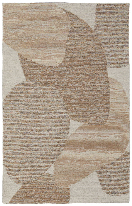 8' X 10' Wool Abstract Hand Tufted Area Rug (567607) - Brown / Tan / Ivory