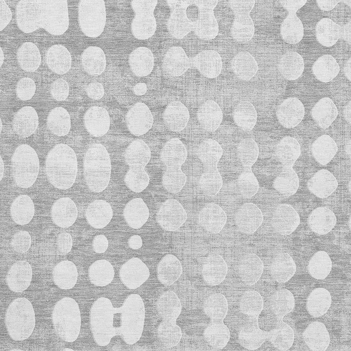 10' X 14' Polka Dot Washable Area Rug With UV Protection (669120) - Gray / Ivory