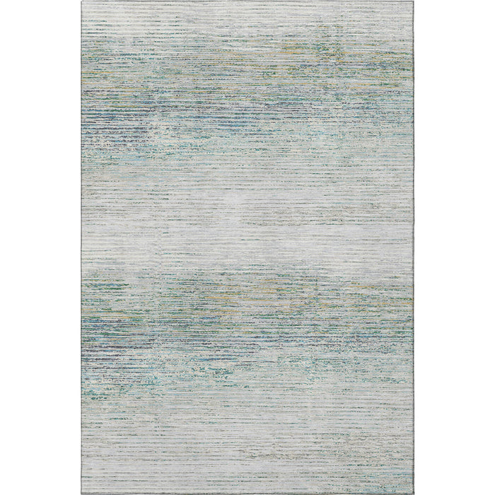 10' X 14' Striped Washable Area Rug With UV Protection (692637) - Linen / Ivory