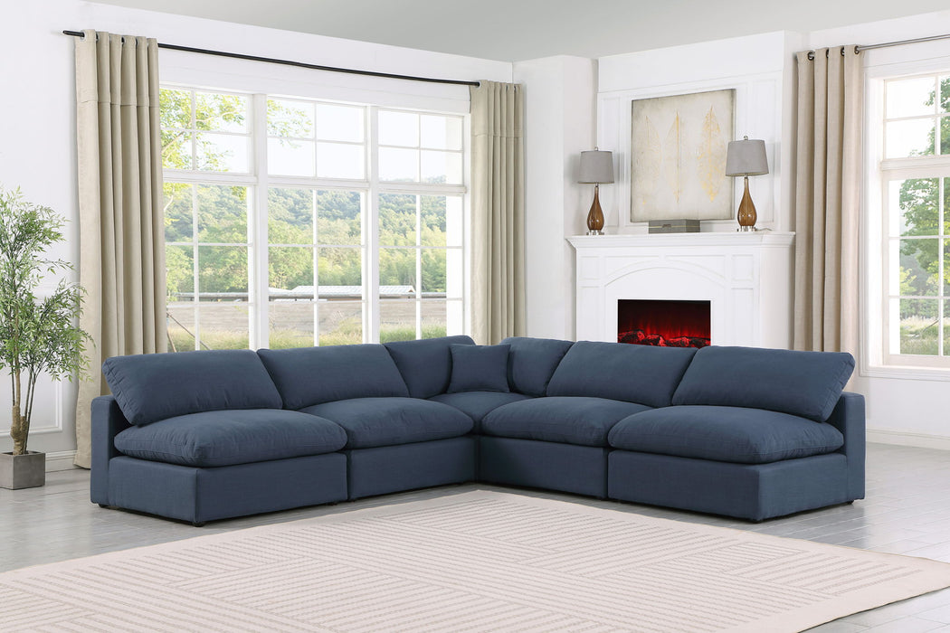 Comfy - 5 Piece Linen Modular Corner Armless Sectional