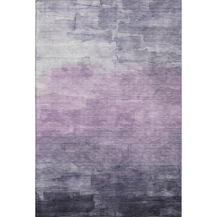 10' X 14' Striped Washable Area Rug With UV Protection (693876) - Lavender / Lilac