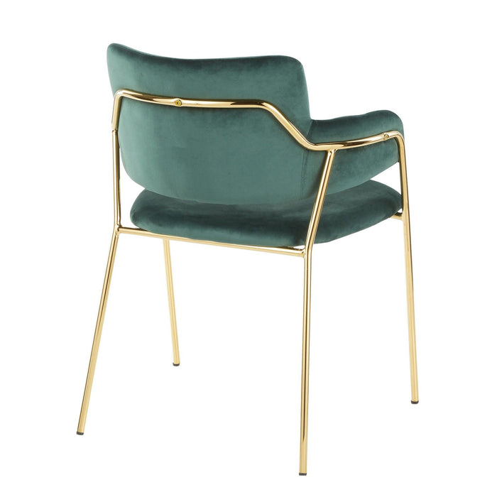 Napoli - Contemporary Chair (Set of 2) - Gold Metal