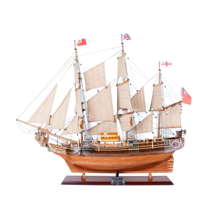Hand Painted HMS Bounty 1787 Model Boat - Brown