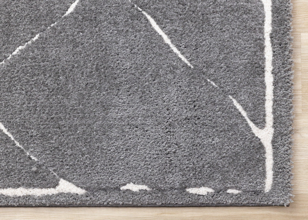 8' X 11' Area Rug (660018) - Gray / White