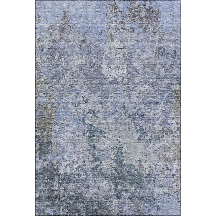 10' X 14' Abstract Washable Area Rug With UV Protection (687961) - Blue / Gray