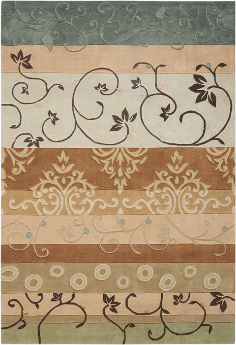 7' X 9' Floral Vines Area Rug - Black