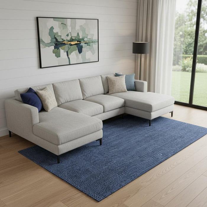10' X 14' Jute Handmade Area Rug (684881) - Navy Blue
