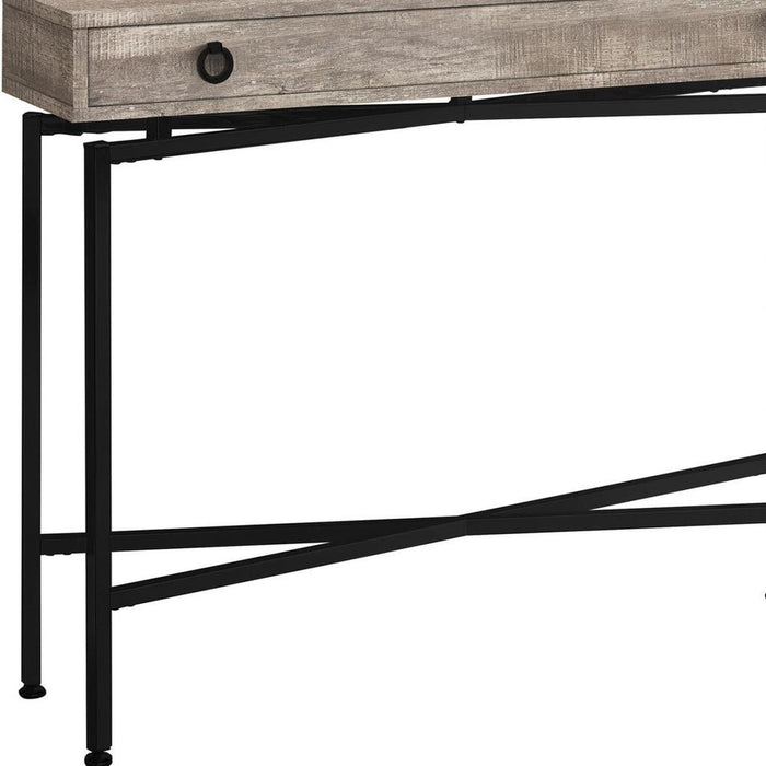 Cross Leg Console Table - Taupe And Black
