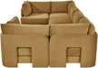 Meridian Furniture Hammond velvet upholstery 6-piece U-shaped sectional sofa with plush cushions and modern design.