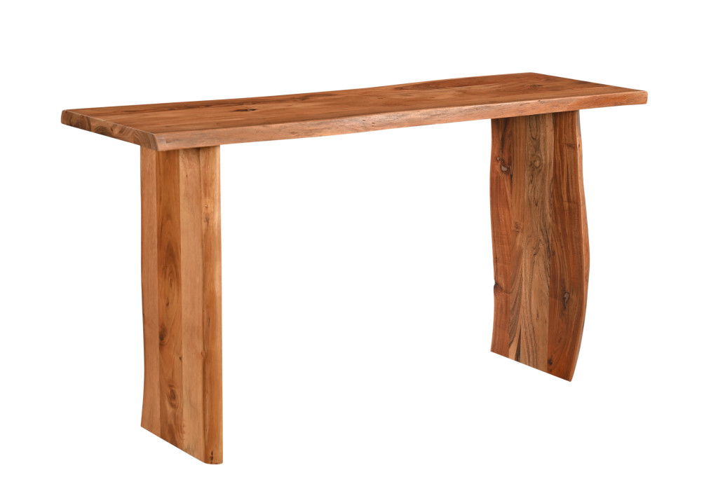 Solid Wood Sled Console Table - Chestnut