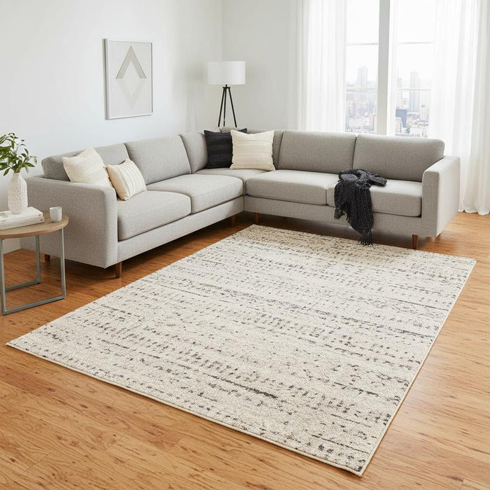 8' X 11' Tribal Area Rug (660041) - Cream / Brown
