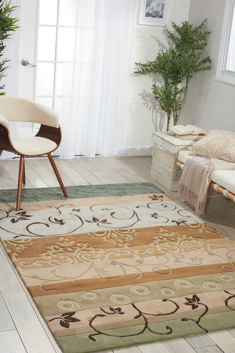 7' X 9' Floral Vines Area Rug - Black
