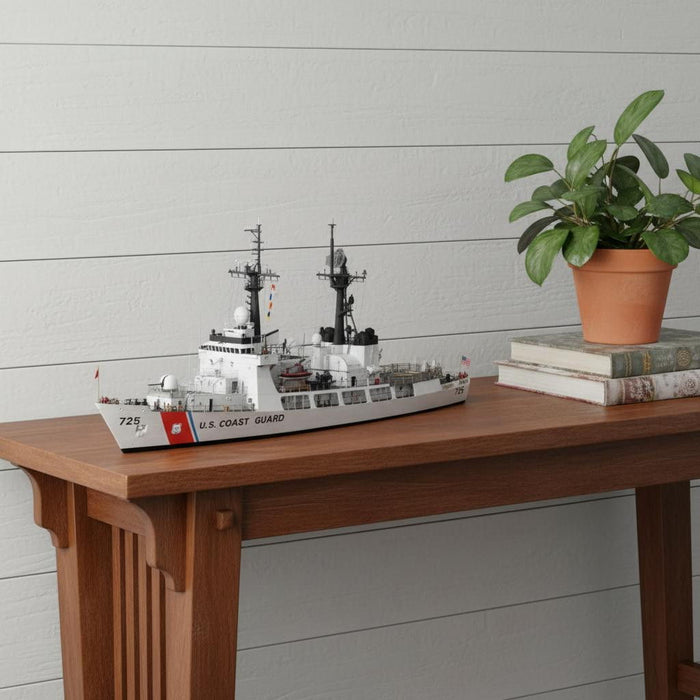 Hand Painted Model Boat (624502) - White