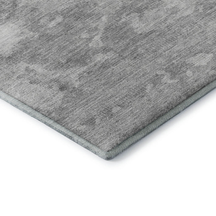 10' X 14' Abstract Washable Area Rug With UV Protection (693444) - Silver / Gray