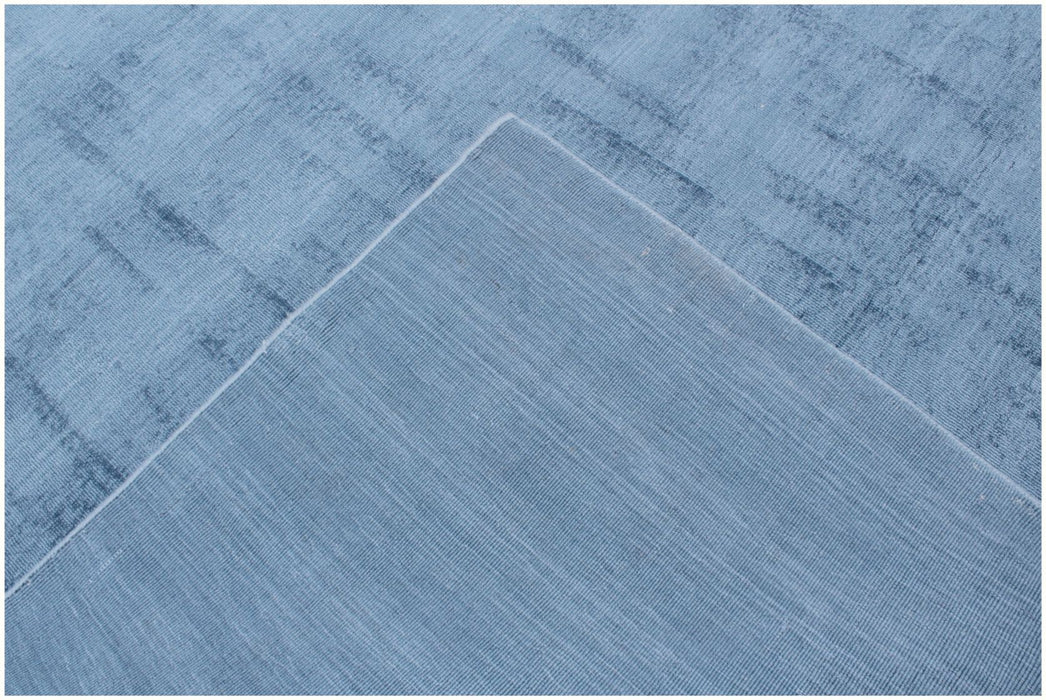 10' x 14' Hand Loomed Viscose Area Rug - Denim Blue