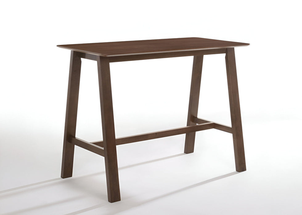 47" Rectangular Counter Height Wood Dining Table - Brown