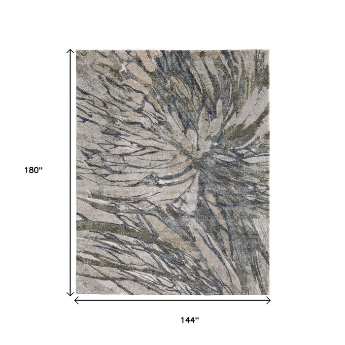 12' X 15' Abstract Area Rug - Gray