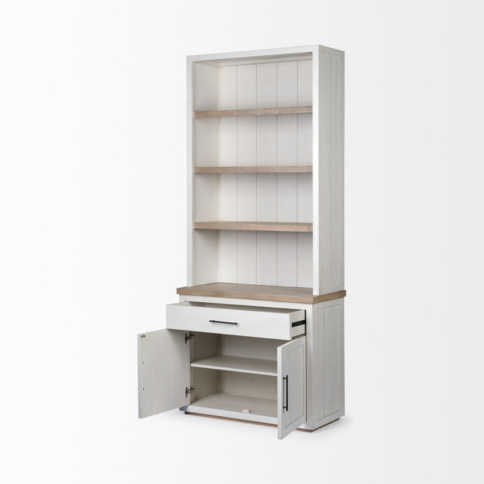 Three Tier Bookcase - Brown / White