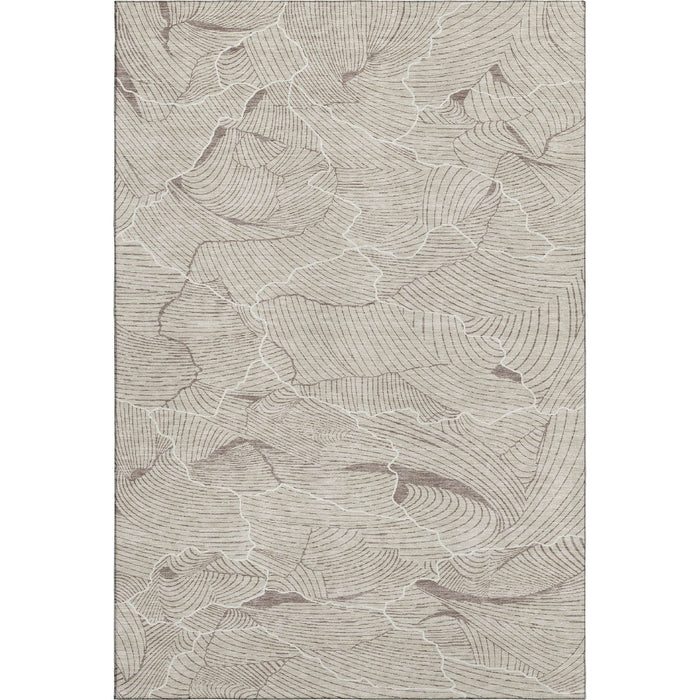 10' X 14' Abstract Washable Area Rug With UV Protection (682181) - Beige / Taupe / Ivory