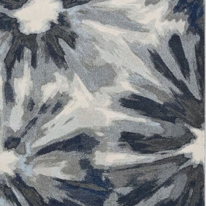 8' x 11' Machine Woven Oversized Floral Indoor Area Rug - Ivory Blue