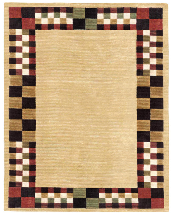 9' X 12' Oriental Hand Knotted Area Rug (744369) - Tan / Red / Black