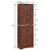 Giga tall accent storage cabinet with 8 doors and 4 shelves, ideal for living room, kitchen, office, bedroom, or bathroom storage