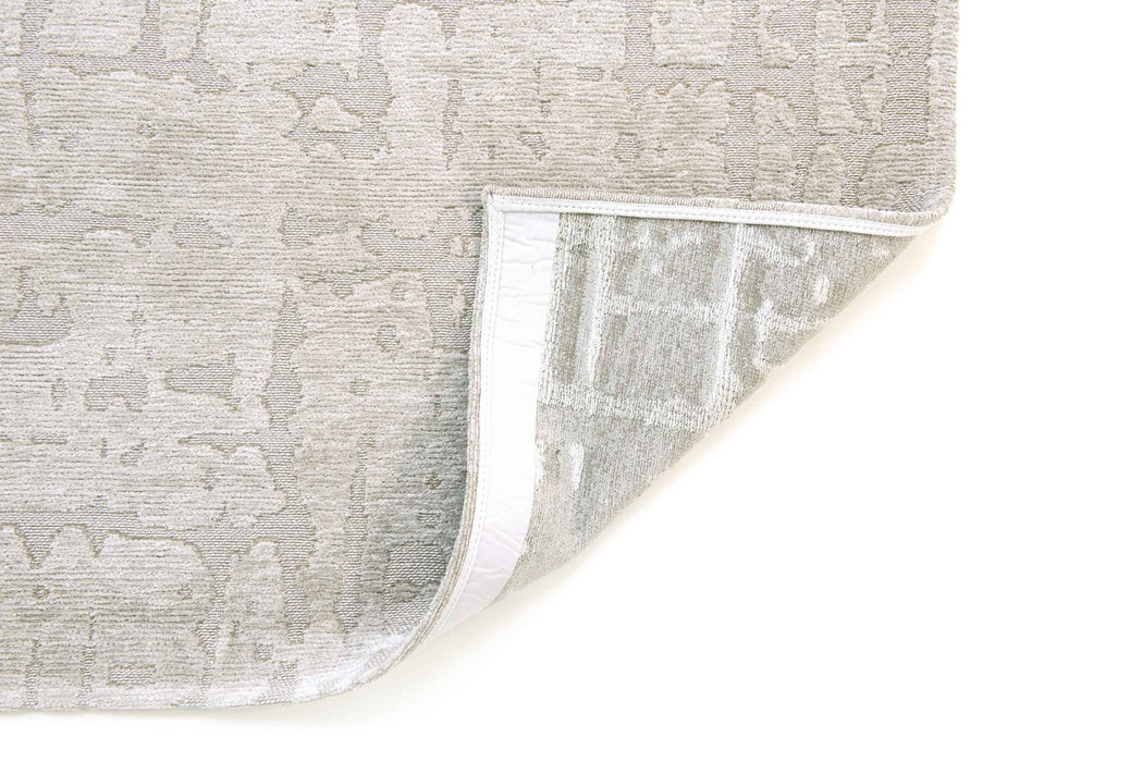 7' x 9' Abstract Non Skid Area Rug - Beige And Gray