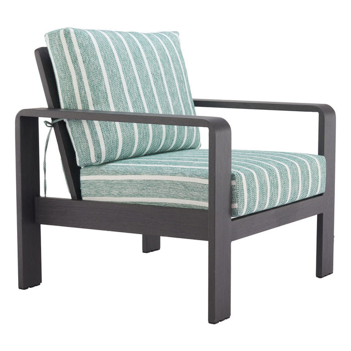33" Modern Upholstered Arm Chair - Green