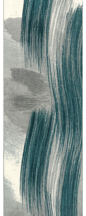 11' Abstract Runner Rug (610261) - Blue / White