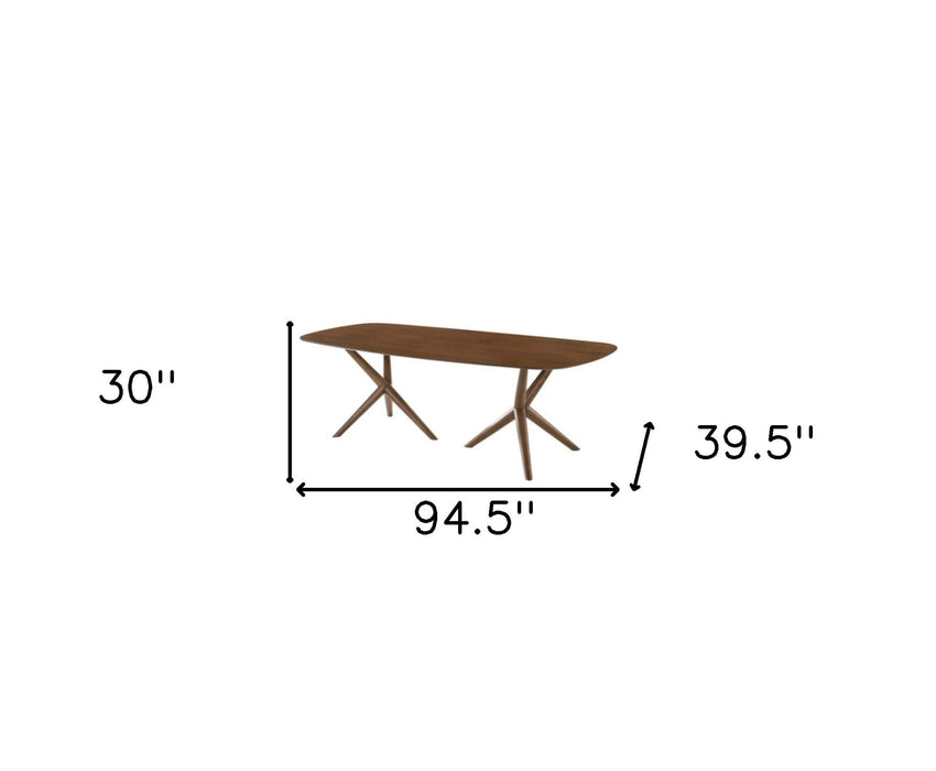 95" Solid Manufactured Wood Dining Table - Brown