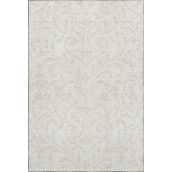 10' X 14' Floral Washable Area Rug With UV Protection (669618) - Ivory / Beige