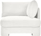 Meridian Furniture Hammond velvet upholstered chair with plush, stylish design and stationary frame, perfect for modern living spaces.