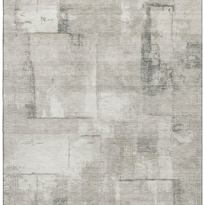 10' X 14' Geometric Washable Area Rug With UV Protection (697998) - Beige / Taupe / Ivory