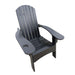 Giga outdoor Adirondack arm chair with built-in umbrella hole on the arm, made of wood for outdoor or indoor relaxation.