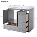Giga shaker free-standing bathroom vanity cabinet with sink, soft-close drawers, and doors, modern and stylish for contemporary bathrooms.