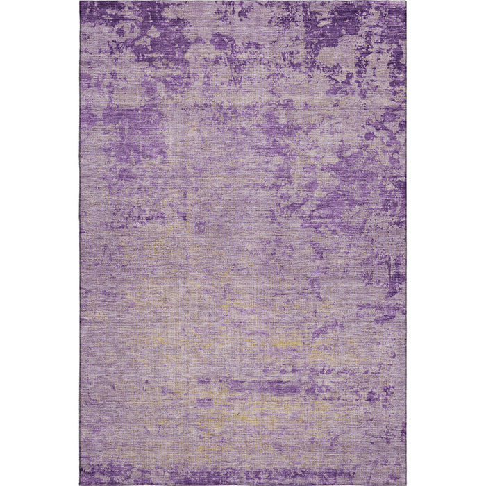 10' X 14' Abstract Washable Area Rug With UV Protection (707545) - Purple / Beige