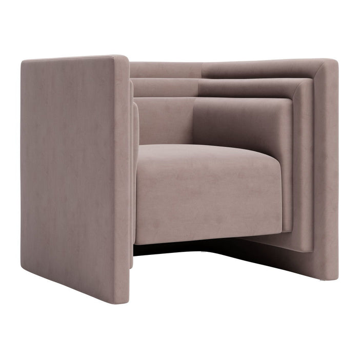 35" Modern Upholstered Arm Chair - Taupe