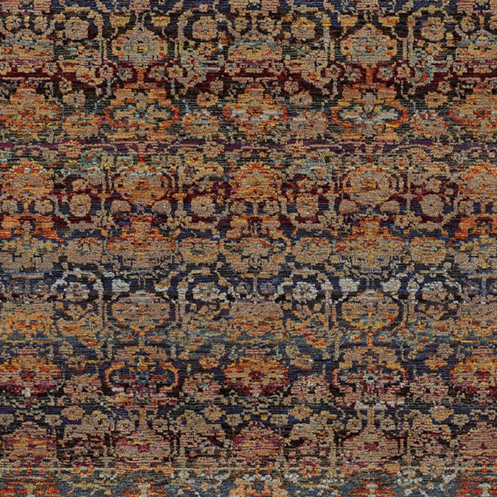5.3' x 7.6' Abstract Power Loom Area Rug - Dark Brown
