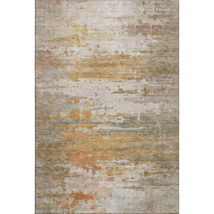 10' X 14' Abstract Washable Area Rug With UV Protection (715423) - Khaki / Beige