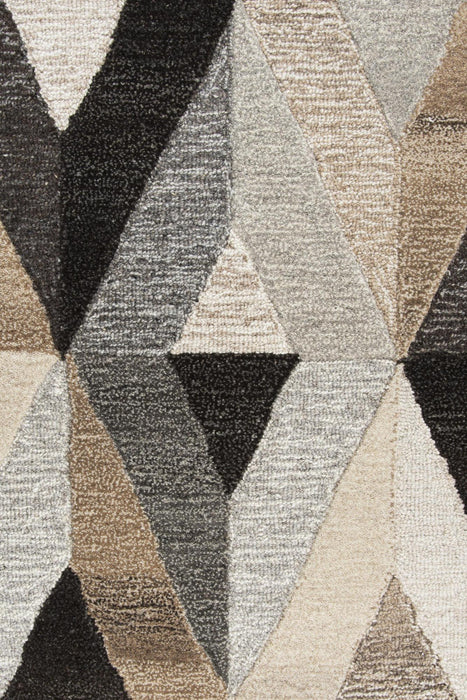 10' X 13' Wool Geometric Hand Tufted Area Rug (748168) - Gray / Natural