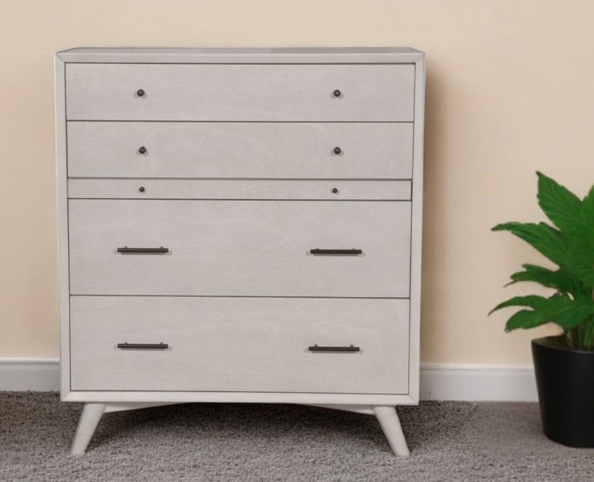 Solid Wood Four Drawer Chest - Gray